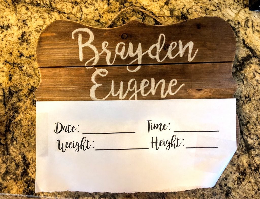 Simple DIY Wooden Hospital Birth Announcement Just Simply Mom