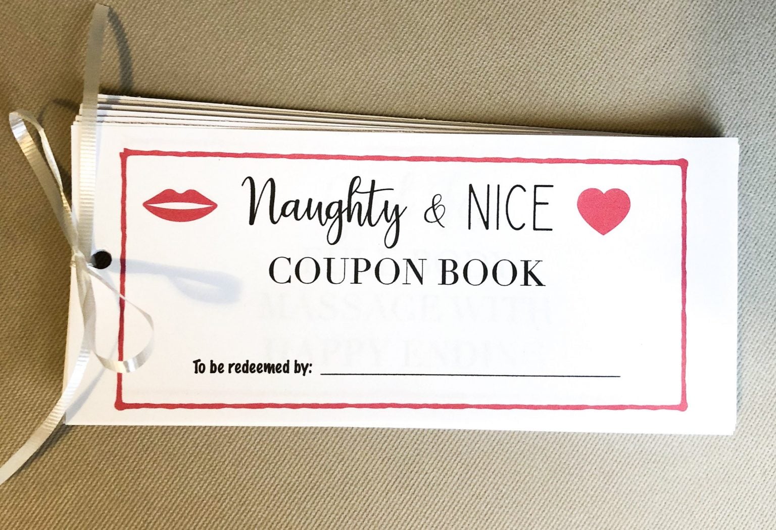 Naughty &amp; Nice Coupon Book For Your Spouse - Just Simply Mom