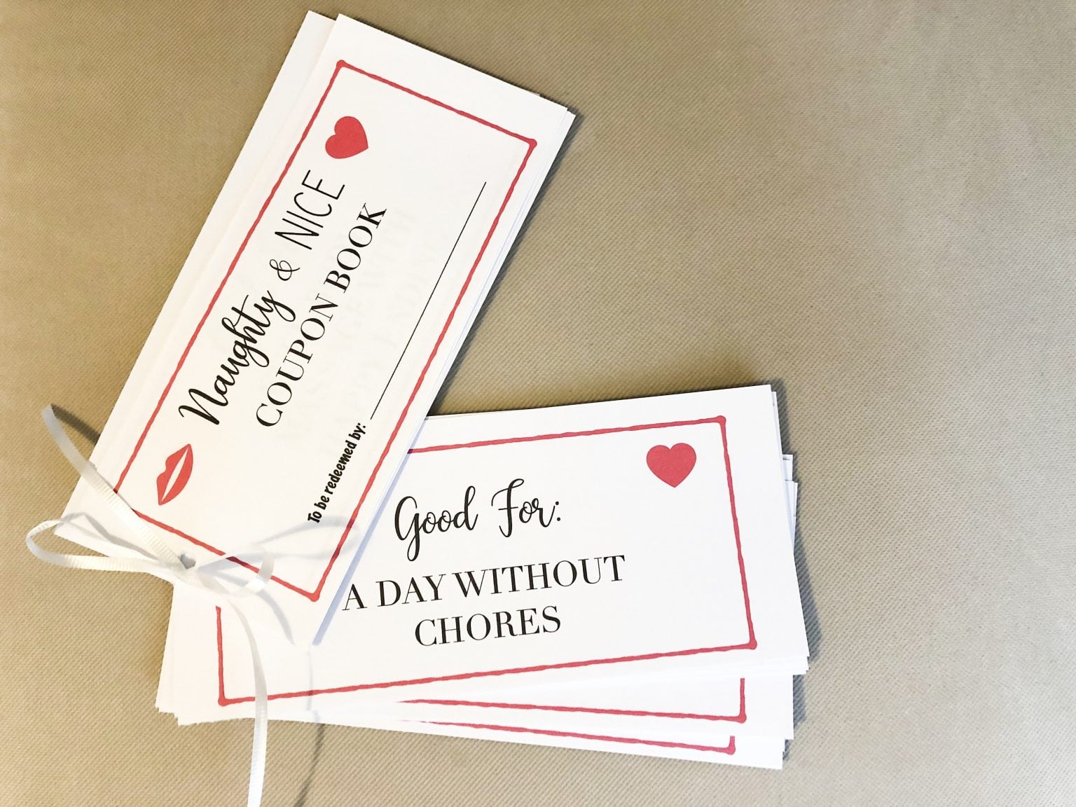 Naughty &amp; Nice Coupon Book For Your Spouse - Just Simply Mom