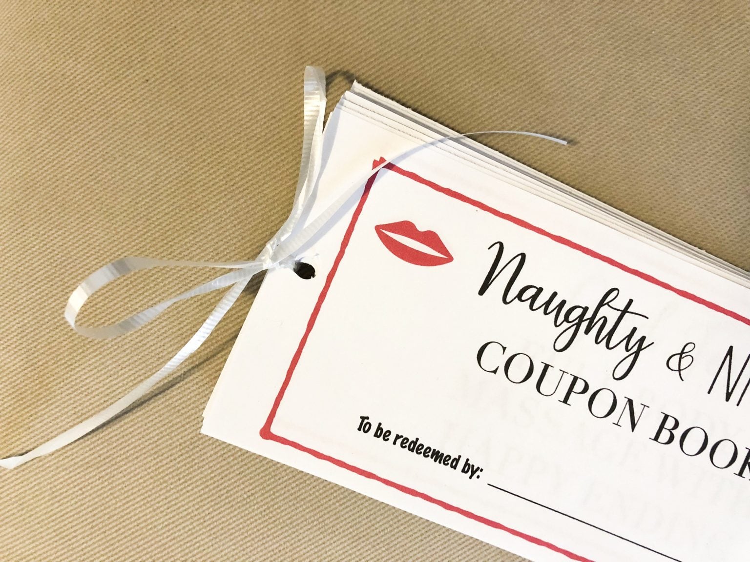 Naughty &amp; Nice Coupon Book For Your Spouse - Just Simply Mom