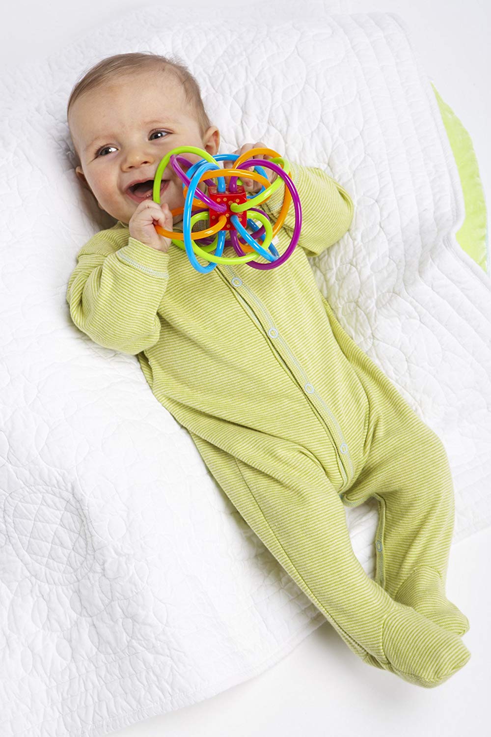 Fine Motor Play for 3-6 Month Old Babies - Just Simply Mom