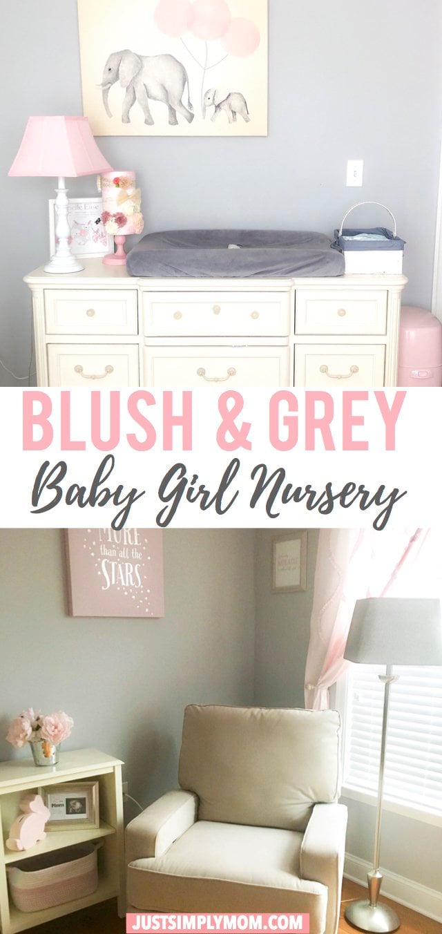 Blush and Grey Nursery for a Sweet Baby Girl Just Simply Mom