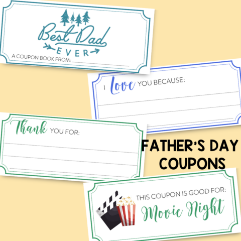 Father's Day Coupon Book Free Printable - Just Simply Mom