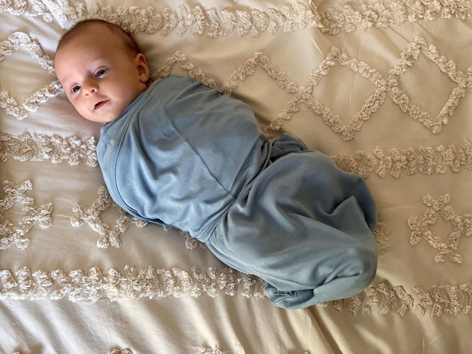 Biologische Baby Swaddle Wrap Dekens - 3-Pack Pasgeboren Swaddles 0-3 Maanden Ergonomische Slaapzak Sacks Deken Voor (ABC Land Cloud